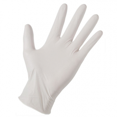 LATEX ROKAVICE, S PUDROM