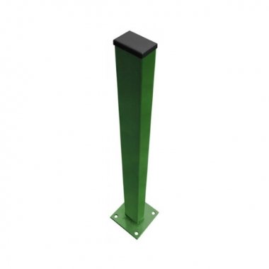 Steber za panelno ograjo M, s podstavkom, zelene barve