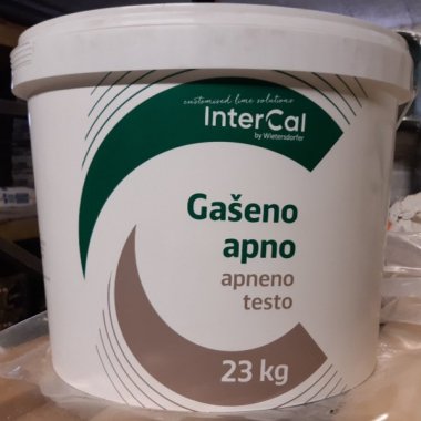 gašeno apno InterCal v beli embalaži 23 kg