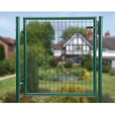 panelna ograjna vrata zelene barve
