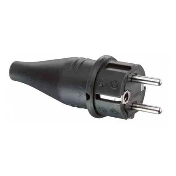 VTIKAČ 2P+E ŠUKO ČRN CLASSIC HOME LINE IP44